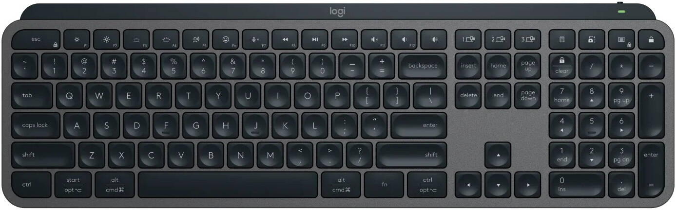 Logitech MX Keys Combo for Business Gen 2, Full-Size 108 Keys, Perfect Stroke Scissor Typing, 8000 DPI, Darkfield Sensor, MagSpeed, English-Arabic Layout, Wireless Connectivity, Graphite | 920-010934