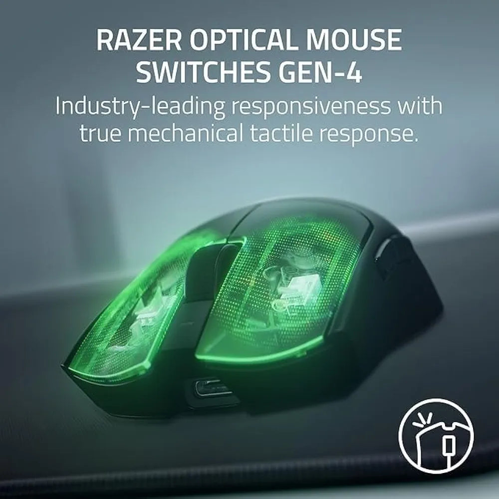 Razer Viper V4 Pro Wireless Esports Gaming Mouse: Symmetrical, 49g Lightweight, 8K Polling, 50K DPI Optical Sensor, Gen-4 Optical Switches, 6 Programmable Controls, HyperSpeed Wireless - Black