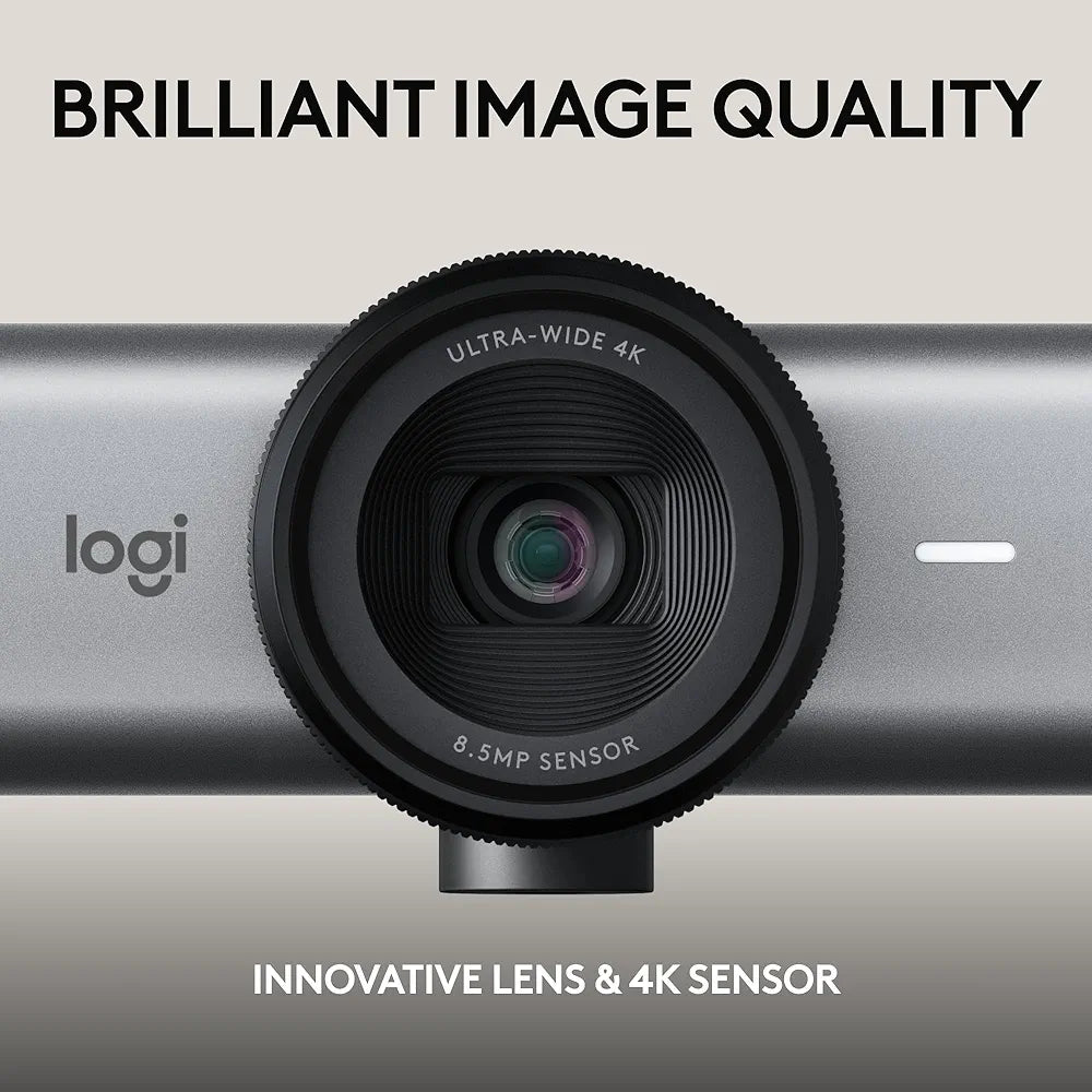 Logitech MX Brio 705 for Business 4K Webcam with Auto Light Correction, Ultra HD, Auto-Framing, Show Mode, USB-C, Works with Microsoft Teams, Zoom, Google Meet - Graphite