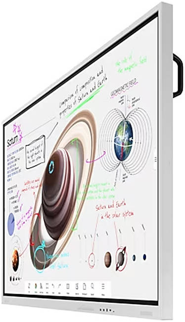 Samsung Flip Pro WMB Interactive Display, 75" 4K UHD VA Touch Display, 75Hz Refresh Rate, 8ms Response Time, Tizen 6.5, Free VESA Mount, 32GB Flash Memory, Stylus Pen Inlcuded, Black | LH75WMBWLGCXUE
