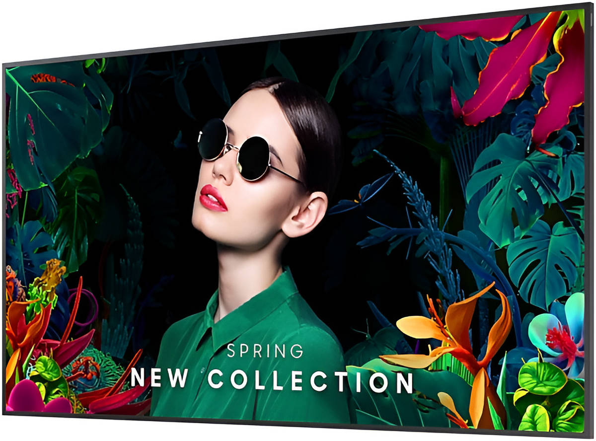 Samsung Crystal Signage QMC, 50" 4K UHD IPS Display, 75Hz Refresh Rate, 8ms Response Time, 11.5 mm Bezel Width, Tizen 7.0 OS, 16GB Flash Memory, 200 x 200mm VESA Mount, Black | LH50QMCEPGCXUE