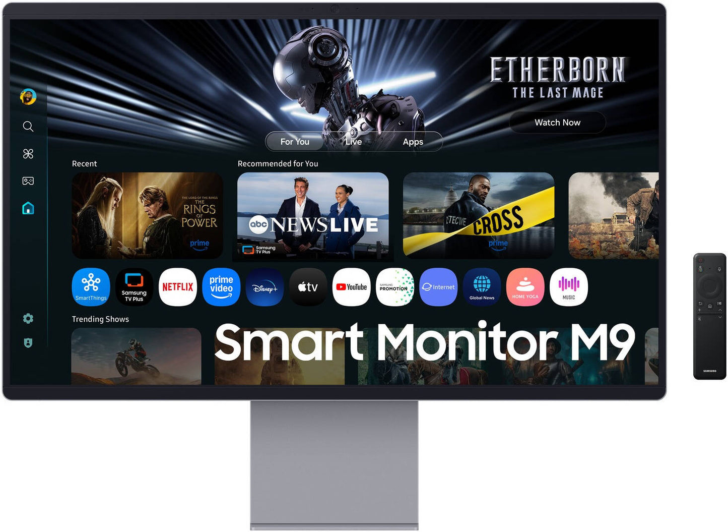 SAMSUNG M9 M90SF Smart Monitor, 32" OLED Display, 4K Resolution, 165Hz Refresh Rate, 0.03ms(GTG) Response Time, FreeSync Premium Pro, Auto Source Switch+, Tizen OS, Eclipse Silver | LS32FM902SMXUE