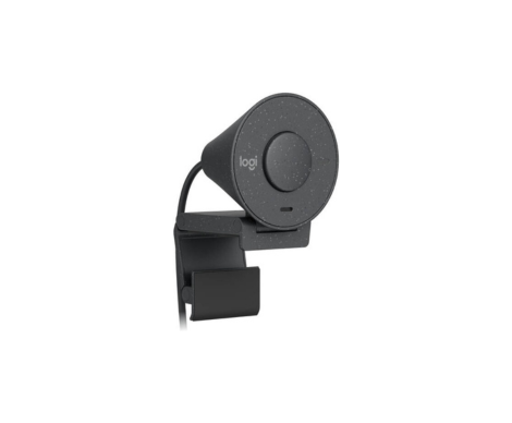 Logitech BRIO 305 Full HD Webcam, Auto Light Correction, Noise-Reducing Mic, Fixed Focus, Integrated Privacy Shutter, USB-C Connectivity, Graphite | 960-001469
