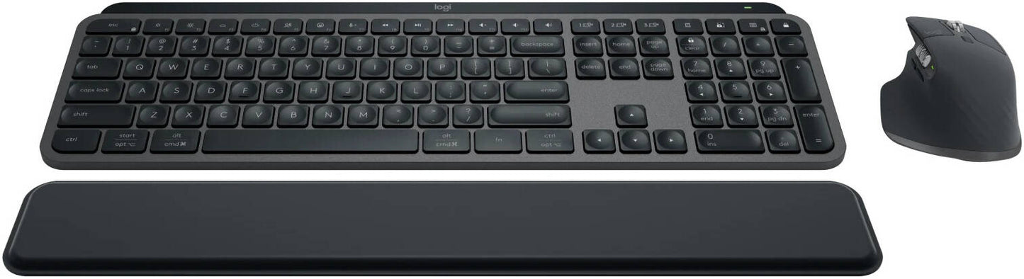 Logitech MX Keys Combo for Business Gen 2, Full-Size 108 Keys, Perfect Stroke Scissor Typing, 8000 DPI, Darkfield Sensor, MagSpeed, English-Arabic Layout, Wireless Connectivity, Graphite | 920-010934