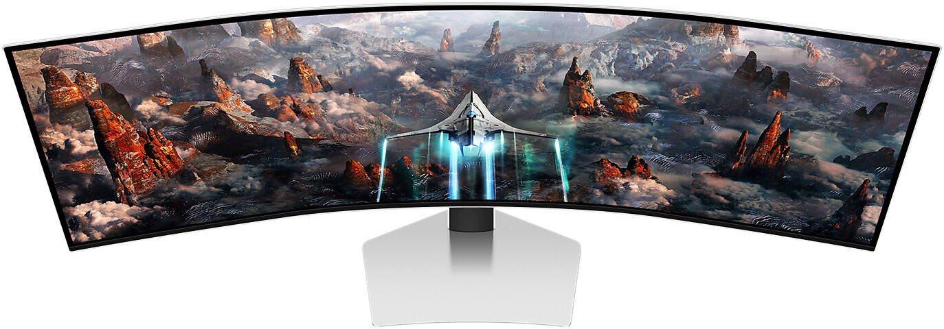 SAMSUNG Odyssey G9 G93SC Gaming Curved Monitor, 49" Dual 2K OLED Display, 240Hz Refresh Rate, 0.03ms (GtG) Response Time, FreeSync Premium Pro & G-Sync Compatible, White | LS49CG934SMXUE