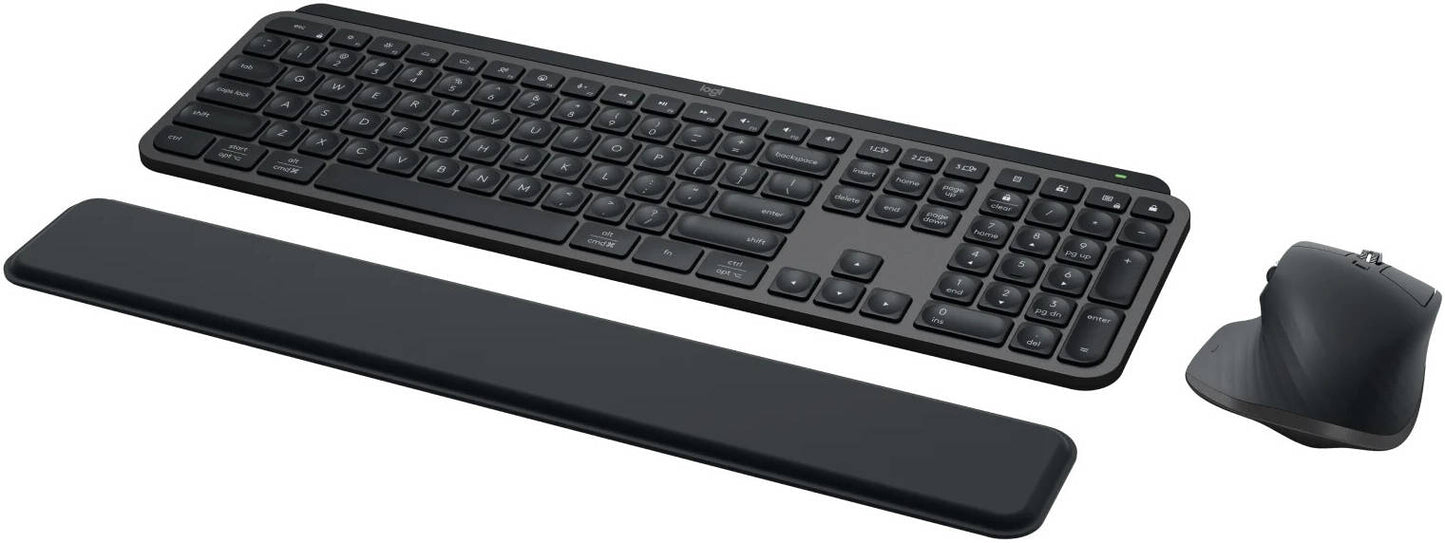 Logitech MX Keys Combo for Business Gen 2, Full-Size 108 Keys, Perfect Stroke Scissor Typing, 8000 DPI, Darkfield Sensor, MagSpeed, English-Arabic Layout, Wireless Connectivity, Graphite | 920-010934