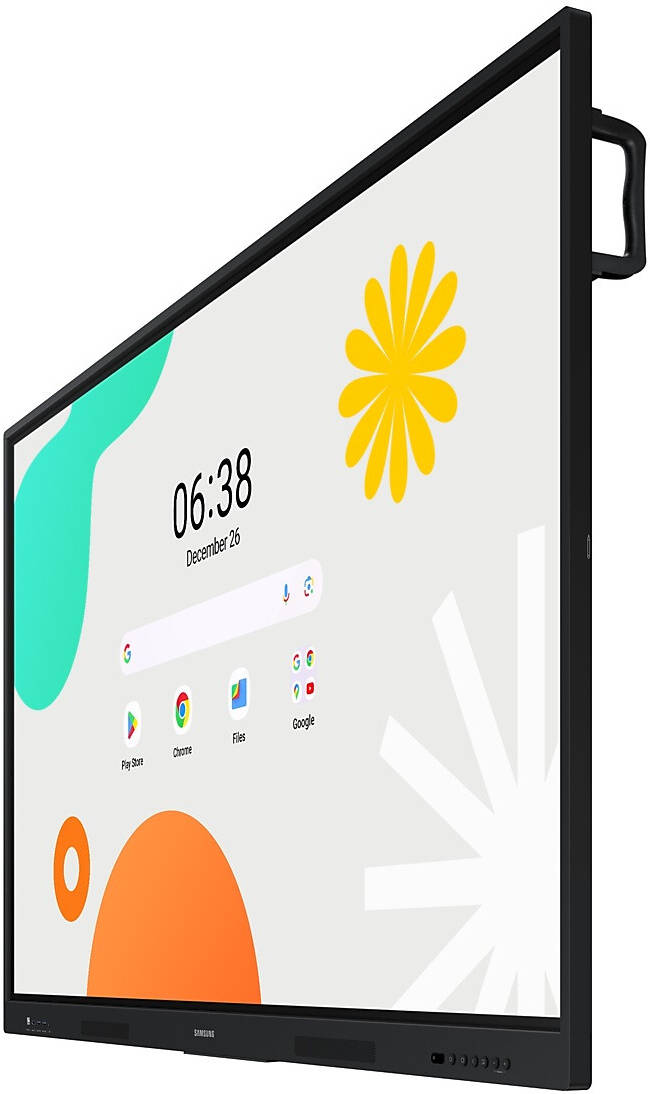 SAMSUNG WAF Series Interactive Display, 75" 4K UHD Touch IR Display, 8ms Response Time, 64GB Flash Memory, Wi-FI & Bluetooth Connectivity, Android 14, Black | LH75WAFWLGCXUE