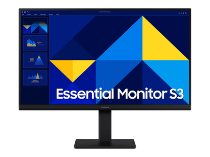 SAMSUNG S3 S30GD Essential Monitor, 22" IPS Display, FHD Resolution, 100Hz Refresh Rate, 5ms (GtG) Response Time, Flicker-Free Technology, 16.7m Color Support, Black | LS22D300GAMXUE