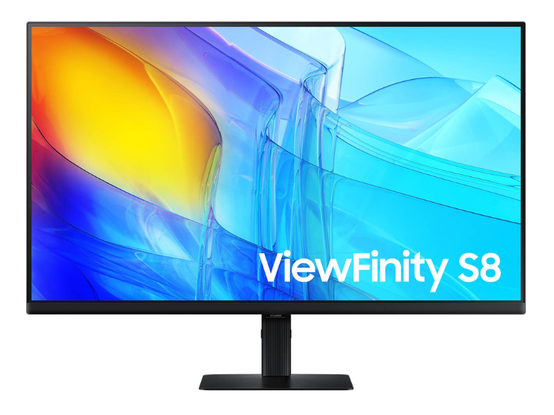 SAMSUNG ViewFinity S8 S80D Monitor, 32" 4K UHD VA Display, 60Hz Refresh Rate, 5ms Response Time, 1.07b Color Support, Flicker Free, Picture-In-Picture, Black | LS32D806EAMXUE
