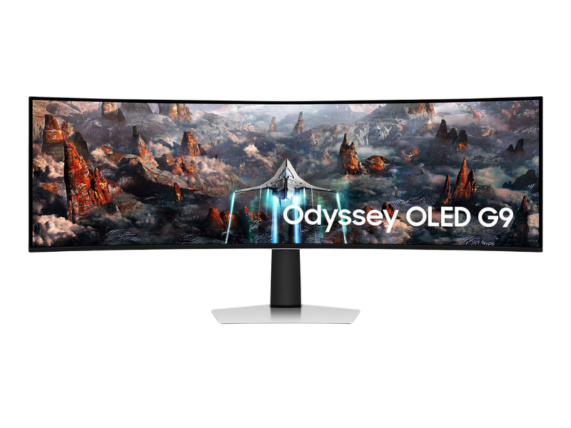 SAMSUNG Odyssey G9 G93SC Gaming Curved Monitor, 49" Dual 2K OLED Display, 240Hz Refresh Rate, 0.03ms (GtG) Response Time, FreeSync Premium Pro & G-Sync Compatible, White | LS49CG934SMXUE