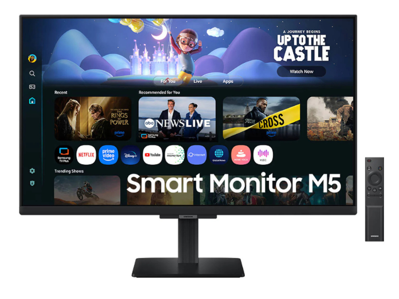 SAMSUNG M5 M50F Smart Monitor, 27" IPS Display, FHD Resolution, 60Hz Refresh Rate, 5ms (GtG) Response Time, Wi-Fi 5 & Bluetooth 5.2 Connectivity, Tizen Operating System, Black | LS27FM500EMXUE