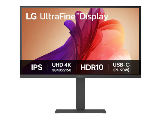 LG 27U730A-B UltraFine Monitor, 27" IPS Display, 4K UHD Resolution, 60Hz Refresh Rate, 5ms (GtG) Response Time, Super Resolution+, Dynamic Action Sync, USB Type-C, Black | 27U730A-B.AMA