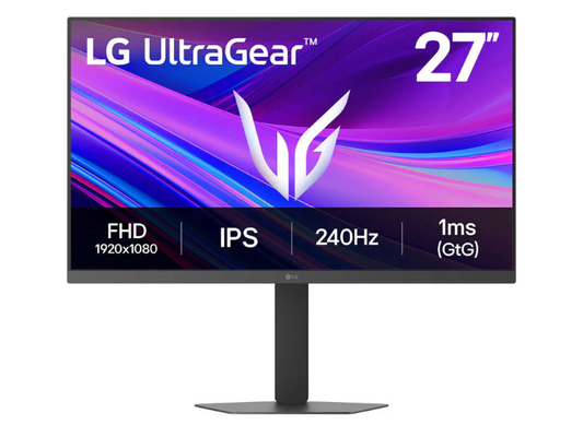 LG UltraGear 27G440A Gaming Monitor, 27" IPS Display, FHD Resolution, 240Hz Refresh Rate, 1ms (GtG @ Faster) Response Time, AMD FreeSync Premium & NVIDIA G-Sync Technology, Black | 27G440A-B