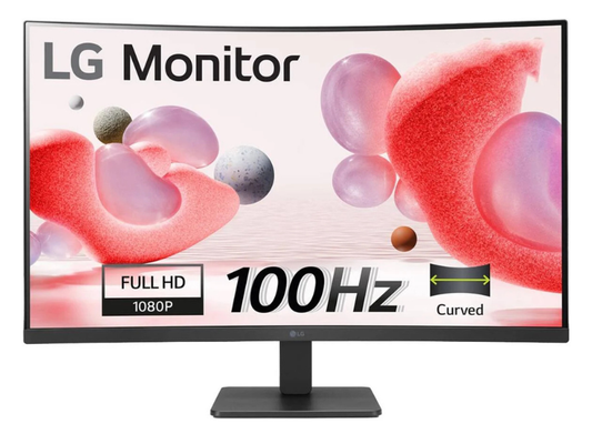 LG 32MR50C Curved Monitor, 32" VA Display, FHD Resolution, 100Hz Refresh Rate, 5ms (GtG) Response Time, AMD FreeSync Technology, 1500R Curvature, 16.7m Color Display, Black | 32MR50C-B