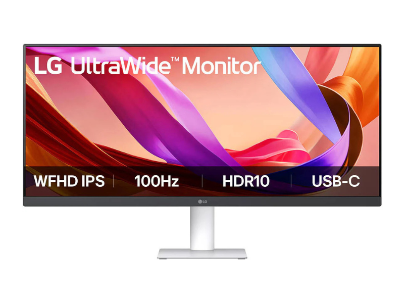 LG UltraWide Monitor, 29" IPS Display, WFHD Resolution, 100Hz Refresh Rate, 5ms (GtG) Response Time, Dynamic Action Sync, Motion Blur Reduction Tech, Super Resolution+, White | 29U531A-W.AMA