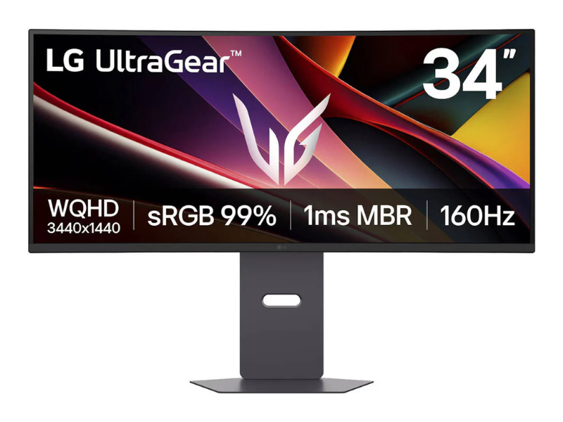 LG 34G600A-B UltraGear Curved Gaming Monitor, 34" VA Display, WQHD Resolution, 160Hz Refresh Rate, 1ms (MBR) Response Time, AMD FreeSync Premium, Motion Blur Reduction, Black | 34G600A-B.AMA
