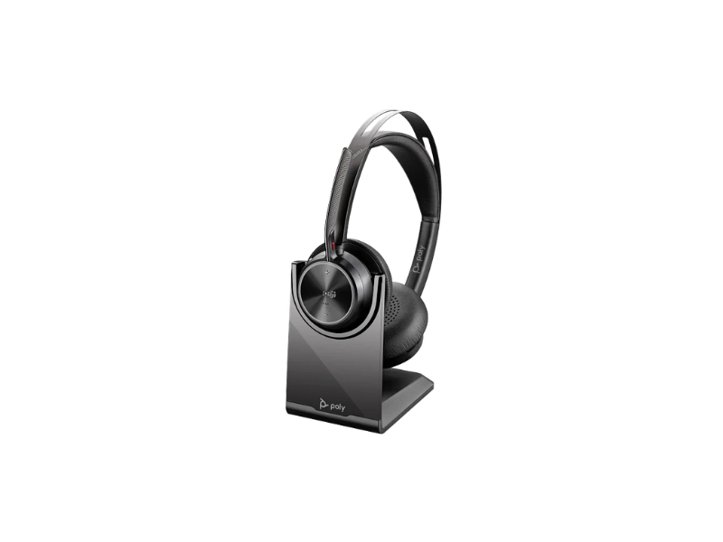 Poly Voyager Focus 2 Microsoft Teams Certified USB-C-C Headset +USB-C/A Adapter +Charging Stand | 9T9J6AA