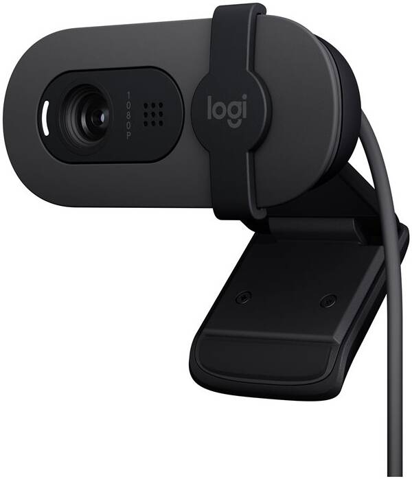 Logitech Brio 105 Full HD 1080p Business Webcam with Auto-Light Balance, Graphite | 960-001592 / 960-001579