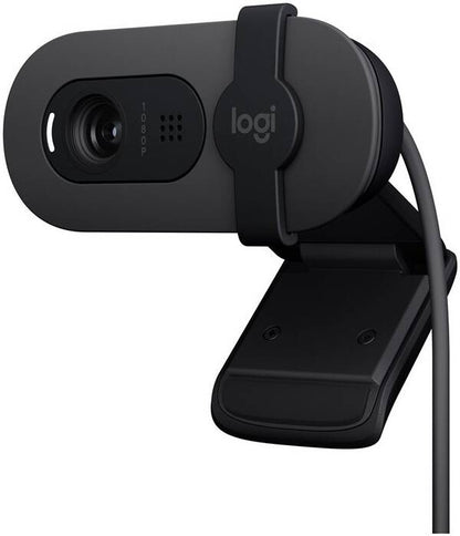 Logitech Brio 105 Full HD 1080p Business Webcam with Auto-Light Balance, Graphite | 960-001592 / 960-001579