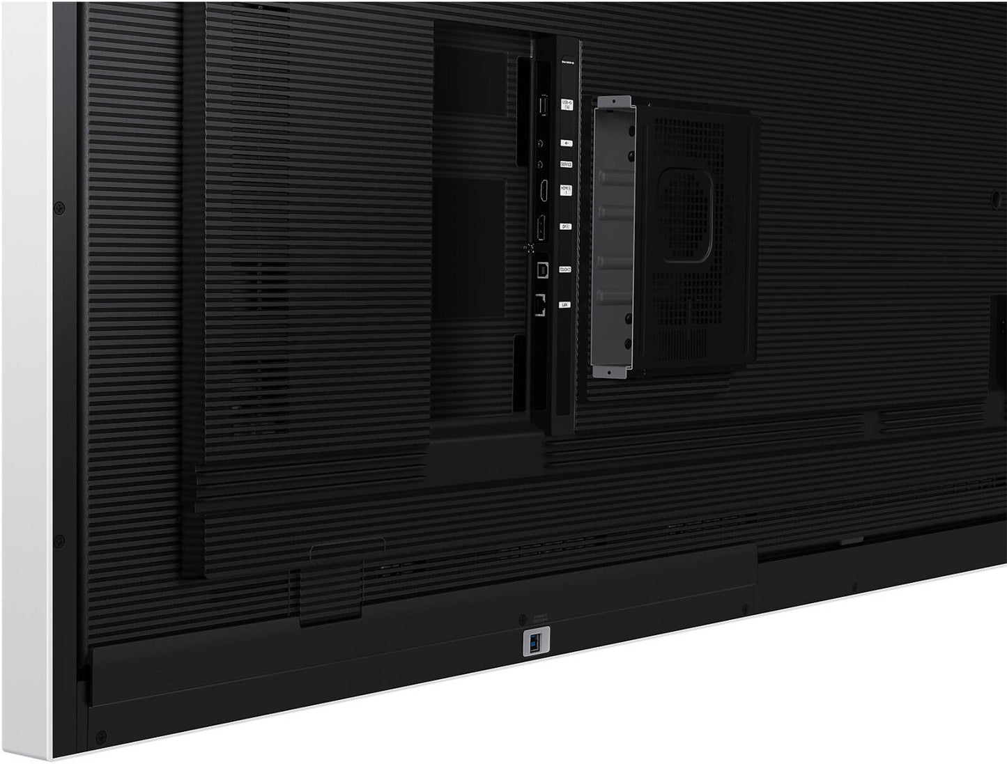 SAMSUNG Flip Pro WM85B 85" 4K UHD Interactive Display, 8ms & Up to 20 Multi-touch, Video call Applications, WiFi & BT, 4.0 Ch 40W Speaker, 3-in-1 USB-C / RJ45/ HDMI / DP, White-Black | LH85WMBWLGCXUE