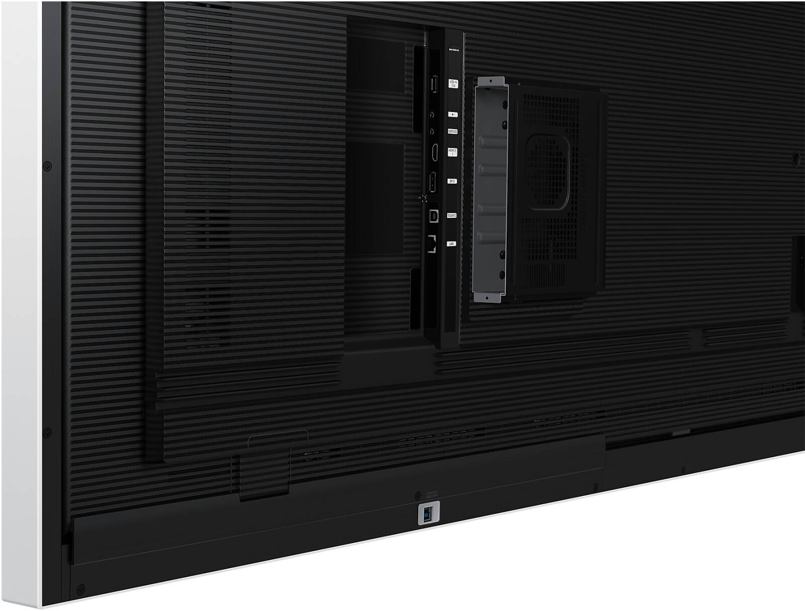 SAMSUNG Flip Pro WM85B 85" 4K UHD Interactive Display, 8ms & Up to 20 Multi-touch, Video call Applications, WiFi & BT, 4.0 Ch 40W Speaker, 3-in-1 USB-C / RJ45/ HDMI / DP, White-Black | LH85WMBWLGCXUE