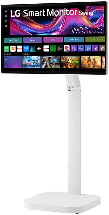 LG Smart Monitor Swing, 32" IPS Display, 4K UHD Resolution, 60Hz Refresh Rate, 5ms (GtG) Response Time, AirPlay 2, Screen Share, Bluetooth, WebOS, White | 32U889SA-W