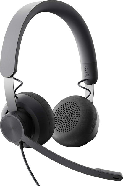 Logitech Zone Wired USB Headset features premium audio drivers and advanced noise-canceling mic technology | 981-000870