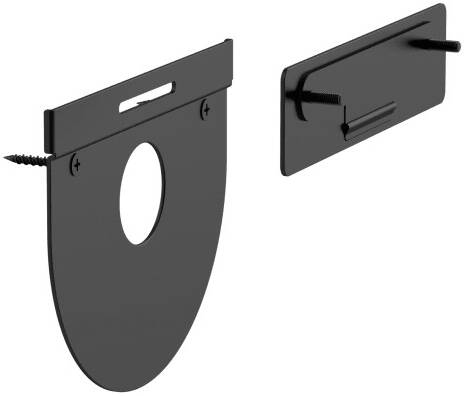 Logitech Tap Wall Mount, Device Compatibility, Flexible Mounting Options, Adjustable Table Thickness, Wide Grommet Diameter Range, Black | 939-001817