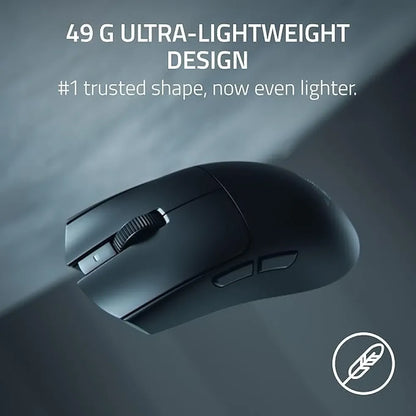 Razer Viper V4 Pro Wireless Esports Gaming Mouse: Symmetrical, 49g Lightweight, 8K Polling, 50K DPI Optical Sensor, Gen-4 Optical Switches, 6 Programmable Controls, HyperSpeed Wireless - Black