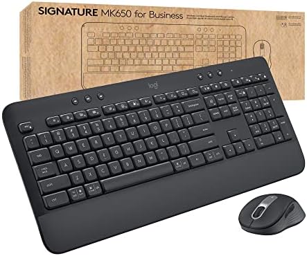 Logitech Signature MK650 Combo for Business, Wireless Mouse and Keyboard, Logi Bolt, Bluetooth, SmartWheel, Globally Certified, Windows/Mac/Chrome/Linux - Graphite|B09ZTWFL8Z