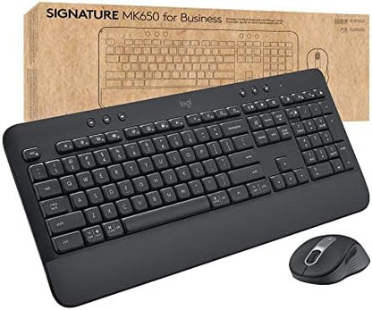 Logitech Signature MK650 Combo for Business, Wireless Mouse and Keyboard, Logi Bolt, Bluetooth, SmartWheel, Globally Certified, Windows/Mac/Chrome/Linux - Graphite|B09ZTWFL8Z
