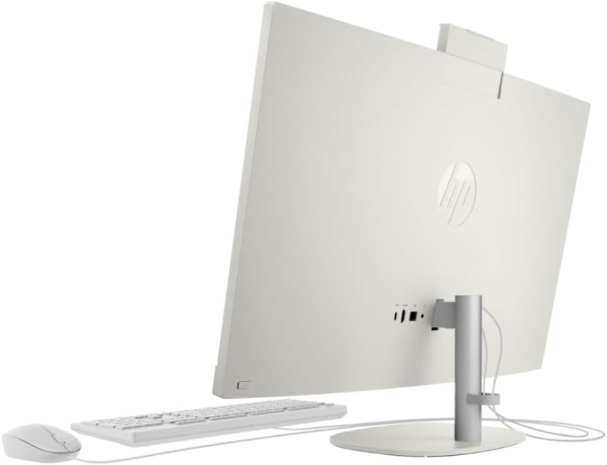 HP All-in-One 27-inch Desktop, 13th Generation Intel Core i7-1355U processor|16GB DDR4 RAM|1TB M.2 SSD|Intel Iris Xᵉ Graphics| Windows 11 Pro - Shell white