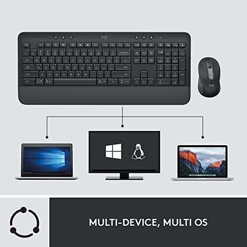 Logitech Signature MK650 Combo for Business, Wireless Mouse and Keyboard, Logi Bolt, Bluetooth, SmartWheel, Globally Certified, Windows/Mac/Chrome/Linux - Graphite|B09ZTWFL8Z