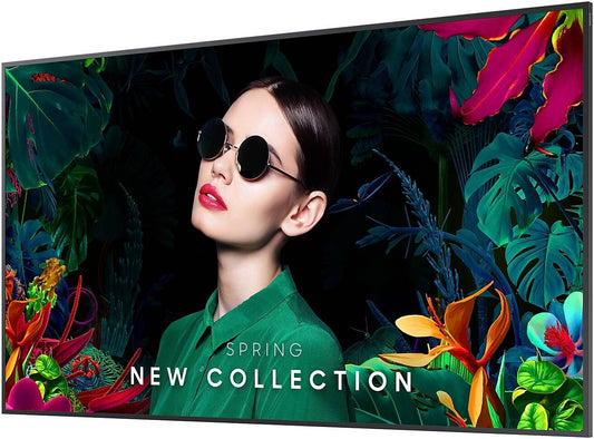 Samsung Crystal Signage QMC, 43" 4K UHD IPS Display, 75Hz Refresh Rate, 8ms Response Time, 11.5 mm Bezel Width, Tizen 7.0 OS, 16GB Flash Memory, 200 x 200mm VESA Mount, Black | LH43QMCEPGCXUE