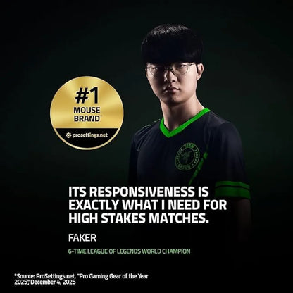 Razer Viper V4 Pro Wireless Esports Gaming Mouse: Symmetrical, 49g Lightweight, 8K Polling, 50K DPI Optical Sensor, Gen-4 Optical Switches, 6 Programmable Controls, HyperSpeed Wireless - Black