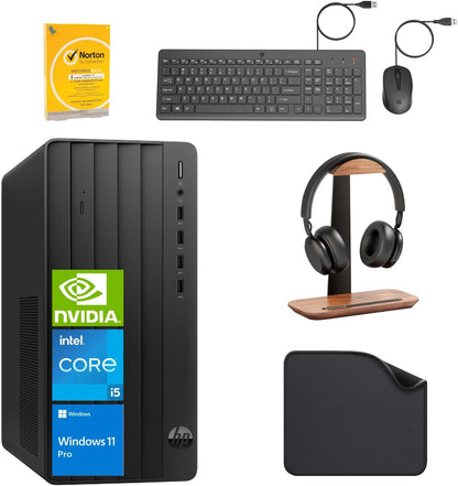 HP Desktop 290 G9 – Core i5 (13th Gen), 16GB RAM, 512GB SSD, NVIDIA 4GB Graphics, Windows 11 Pro, Includes Keyboard, Mouse, Mouse Pad & Norton Antivirus