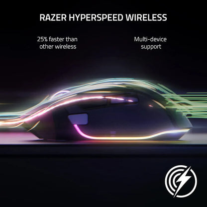 Razer Basilisk V3 Pro Customizable Wireless Gaming Mouse - Fast Optical Switches Gen-3, HyperScroll Tilt Wheel, Chroma RGB, 11 Programmable Buttons, Focus Pro 30K Optical Sensor - Classic Black