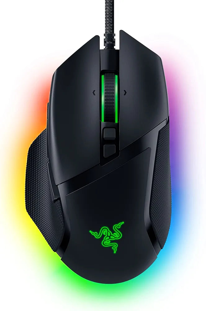 Razer Basilisk V3 Customizable Ergonomic Gaming Mouse: Fastest Mouse Switch, Chroma RGB Lighting 26K DPI Optical Sensor 11 Programmable Buttons HyperScroll Tilt Wheel - Classic Black