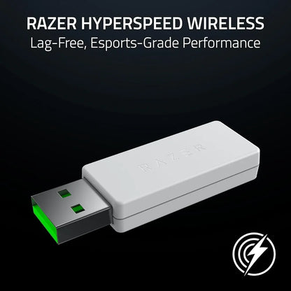 Razer Raiju V3 Pro Wireless Esports Controller for PlayStation 5 & PC: 4 Removable Mouse Click Back Buttons & 2 Claw Grip Bumpers, Symmetrical TMR Thumbsticks, Razer Pro HyperTriggers - White