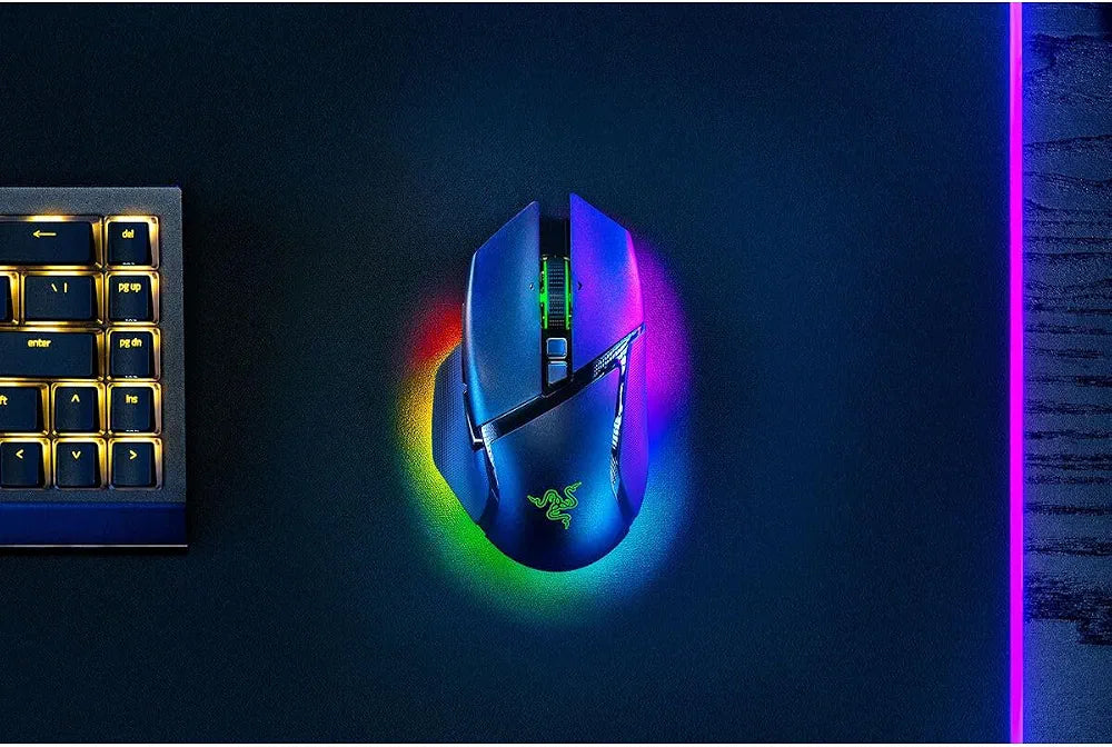 Razer Basilisk V3 Pro Customizable Wireless Gaming Mouse - Fast Optical Switches Gen-3, HyperScroll Tilt Wheel, Chroma RGB, 11 Programmable Buttons, Focus Pro 30K Optical Sensor - Classic Black