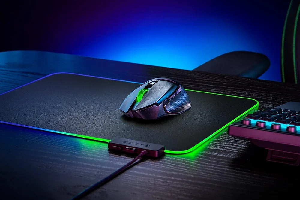 Razer Basilisk V3 X HyperSpeed Customizable Wireless Gaming Mouse: Mechanical Switches Gen-2-5G Advanced 18K Optical Sensor - Chroma RGB - 9 Programmable Controls - 285 Hr Battery - Classic Black