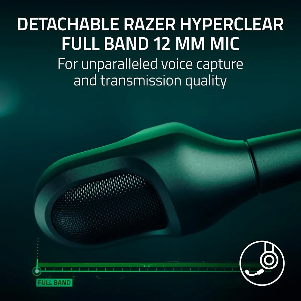 Razer BlackShark V3 Pro Wireless ANC Gaming Headset for PC: Full Band Mic - 50mm Drivers - 2.4 GHz, Bluetooth, USB, 3.5mm - Works with Mac, PS5, Nintendo Switch, Smartphone - 70 Hr Battery - Black
