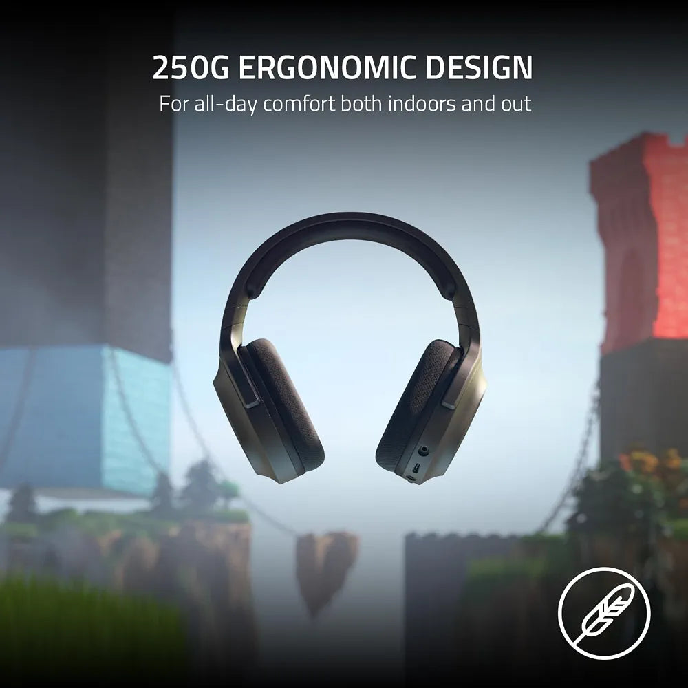 Razer Barracuda X Wireless Gaming & Mobile Headset : 2022 Model - 2.4GHz Wireless + Bluetooth - Lightweight 250g - 40mm Drivers - 50 Hour Battery - Black