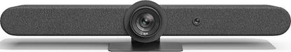 Logitech Rally Bar All In One Webcam, Video Bar for Medium Rooms, 10/100/1G Ethernet, WiFi 802.11a, 128 bit AES Security, Pan/Tilt/Zoom Camera, Graphite, UK-ME | 960-001312 / 960-001311