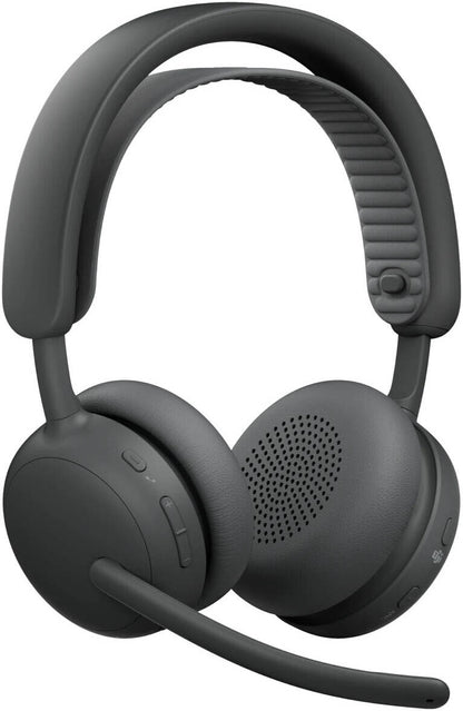 Logitech Zone Wireless 2 ES for Business Headphones, 40mm Driver Size, 2 Noise-Canceling Mics with AI Algorithms & Mic EQ, Teams Version, Native Bluetooth 5.3 Connectivity, Graphite | 981-001593