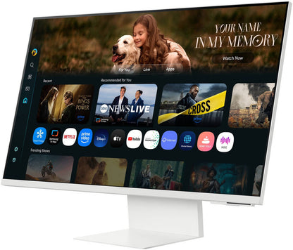 SAMSUNG M8 M80F 4K Samsung Vision AI Smart Monitor, 32" VA Display, 4K Resolution, 60Hz Refresh Rate, 4ms (GTG) Response Time, Tizen OS, Adaptive Picture, Game Bar 2.0, White | LS32FM801UMXUE