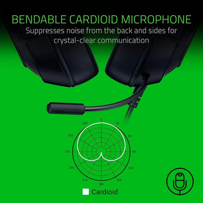 Razer Kraken X Lite Ultralight Gaming Headset: 7.1 Surround Sound - Lightweight Aluminum Frame - Bendable Cardioid Microphone - for PC, PS4, PS5, Switch, Xbox One, Xbox Series X & S, Mobile - Black
