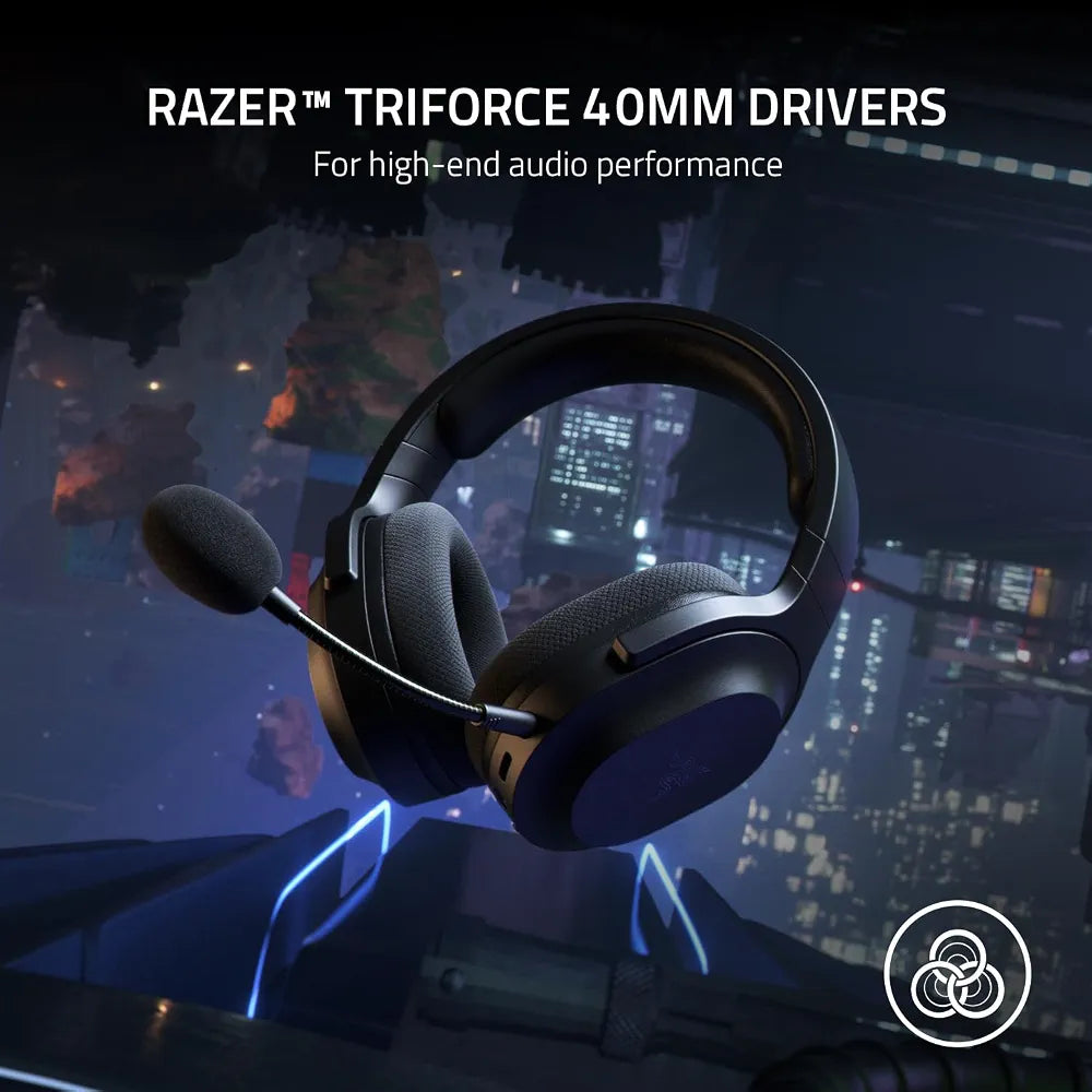 Razer Barracuda X Wireless Gaming & Mobile Headset : 2022 Model - 2.4GHz Wireless + Bluetooth - Lightweight 250g - 40mm Drivers - 50 Hour Battery - Black