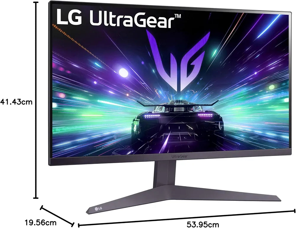 LG 24GS50F-B 24-inch FHD  UltraGear Gaming monitor with 180Hz, 1ms MBR, HDR10, AMD FreeSync, HDMI, DisplayPort, 3-Side Virtually Borderless Design, Black