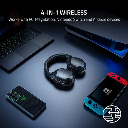 Razer Barracuda X Wireless Gaming & Mobile Headset : 2022 Model - 2.4GHz Wireless + Bluetooth - Lightweight 250g - 40mm Drivers - 50 Hour Battery - Black